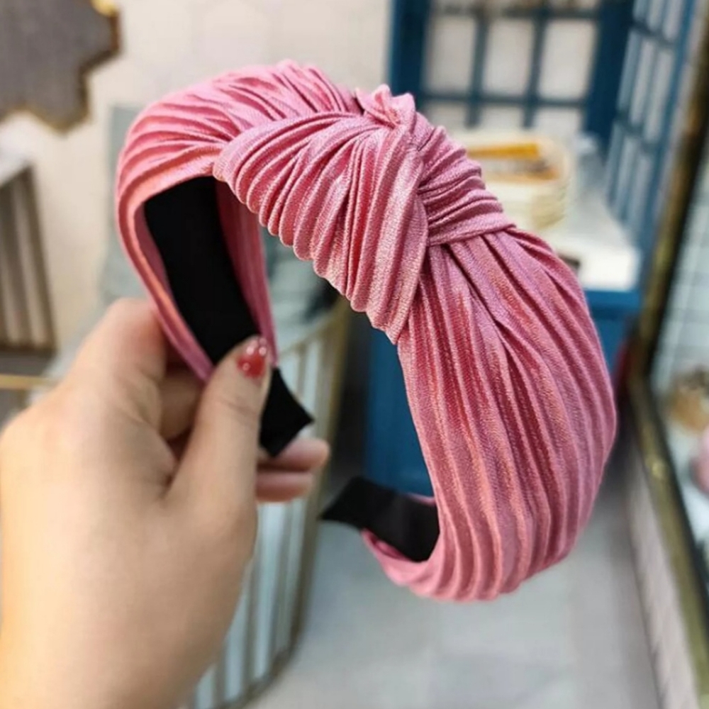 Stefanie Pleated Headband - Pink